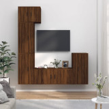 Set dulapuri TV, 5 piese, stejar maro, lemn prelucrat GartenMobel Dekor, vidaXL