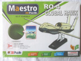 Cumpara ieftin MAESTRO 3D Puzzle = Puzzle 3D Avion RQ-4 GLOBAL HAWK, 24 piese, cutie sigilata, Baiat