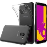 Husa Samsung Galaxy J6+ J6 Plus SM-J610F J610 + folie sticla + stylus, Alt model telefon Samsung, Transparent, Piele Ecologica