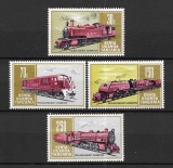 Kenya Uganda Tanzania 1971 - Locomotive, trenuri, cai ferate, serie neuzata