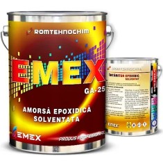 Pachet Grund Epoxidic Amorsare Solventat "Emex" - Transparent - Bid. 3 Kg + Intaritor 0.75 Kg