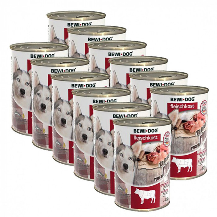 Conservă New BEWI DOG &ndash; carne de vită, 12 x 400 g