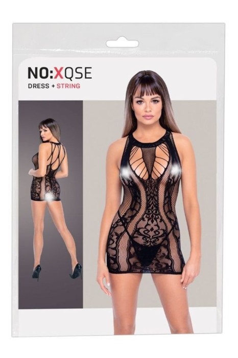 Rochie cu diverse modele de plasa, Include un chilotel de dantela , Orion,