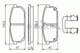 Set placute frana,frana disc KIA SORENTO I (JC) (2002 - 2009) BOSCH 0 986 494 590