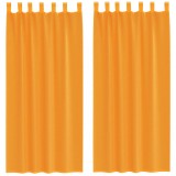 Cumpara ieftin Perdele Voile cu Bucle 2 buc Portocaliu 140x245 cm