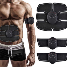 Set electrostimulare, pentru brate si abdomen, portabil, negru, Gonga foto