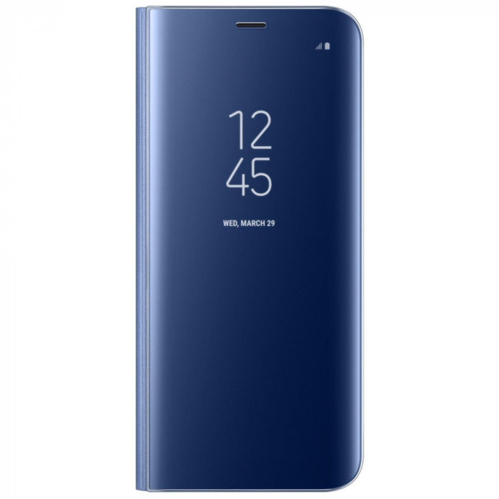 Husa SAMSUNG Galaxy A01 - Flip Wallet Clear (Bleumarin) BLISTER