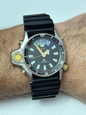 CEAS CITIZEN Promaster 1 AQUALAND - C022 - Two-Tone - Diver - 1985 - Vintage ! foto