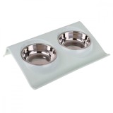 Set 2 buc. castron metalic cu suport pentru hranire animale de companie AVX-K7271, AVEX