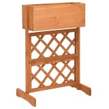 Cumpara ieftin Jardiniera cu spalier, portocaliu, 45x30x74 cm, lemn masiv brad