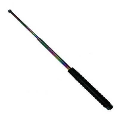 Baston Telescopic Profesional de Autoaparare cu 3 Elementi si Maner din Cauciuc Eagle Baton foto