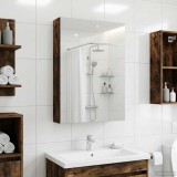 vidaXL Dulap cu oglindă pentru baie Stejar fumuriu 40 x 10,5 x 60,5 cm 889027