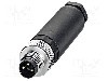 Conector M8, 3 pini, clasa etanseitate {{Clasa etan&amp;#351;eitate}}, PHOENIX CONTACT - SACC-M 8MS-3CON-M-SW 1501252