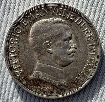 Moneda Italia - 1 Lira 1917 - Argint foto