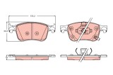 TRW GDB2342 set placute frana,frana disc