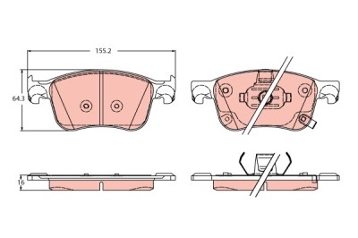 TRW GDB2342 set placute frana,frana disc foto