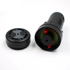 Semnalizator acustic, led negru, AD16-22SM, 24V, 22mm