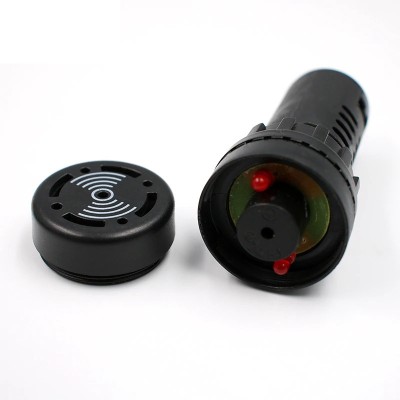 Semnalizator acustic LED negru AD16-22SM 24V 22mm foto