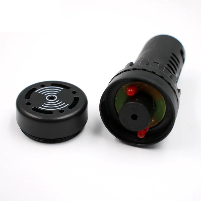 Semnalizator acustic LED negru AD16-22SM 24V 22mm