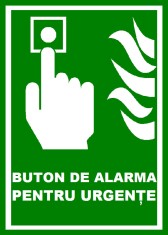 Placuta pentru buton de alarma pentru urgente foto