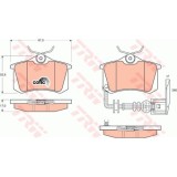 Placute frana Seat Ibiza 4 (6l1), 02.2002-11.2009, Skoda Fabia (6y2), 08.1999-03.2008, Vw Polo (9n), 10.2001-01.2012, TRW