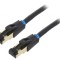Patch cord S/FTP Cat 8 negru 0,5m aurit
