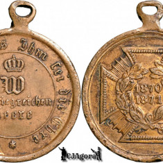 1870-1871 medalia comemorativă a războiului Franco-Prusac- Regatul Prusiei