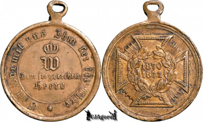 1870-1871 medalia comemorativă a războiului Franco-Prusac- Regatul Prusiei foto