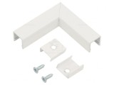Conector colț 90&deg; alb aluminiu SMART10