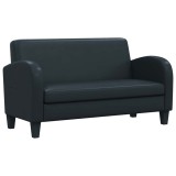 Canapea cu 2 locuri Piele artificială Negru