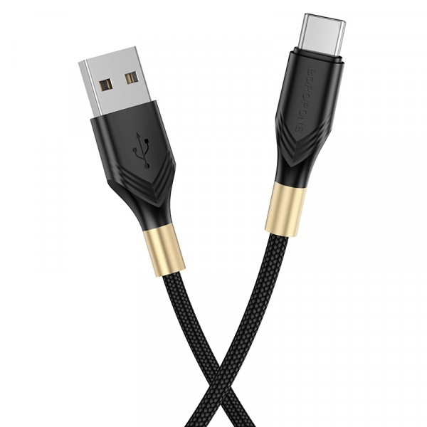 Cablu Date si Incarcare USB-A - USB-C Borofone BX92 Advantage, 18W, 1m, Negru