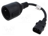 Cablu CEE 7/5 Schuko 200mm IEC C14 tată PVC - LANBERG