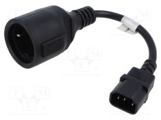 Cablu CEE 7/5 Schuko 200mm IEC C14 tata PVC - LANBERG foto