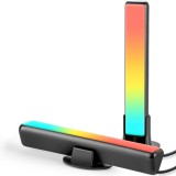 Bara LED RGB inteligenta Govee H60563D1, 18 W, 400 lm, lumina calda / neutra / rece / multicolora, IP20, negru, set 2 bucati