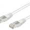 Patch cord SF/UTP Cat5e PVC Alb 0.25m