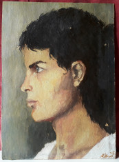 Portret de tanara, pictura foto