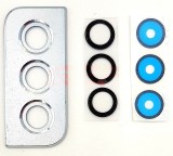 Geam Camera cu Rama Argintie Samsung Galaxy S21 Plus G995 Original
