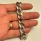 BRATARA ARGINT 925 + Zirconii - Lata - Mare - Vintage - 20.5cm - 45g. - Unisex !