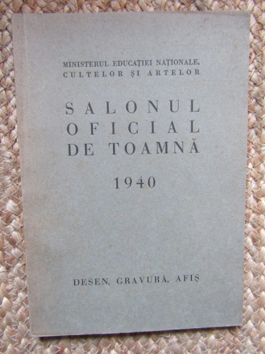 Salonul Oficial de toamna 1940 Desen Gravura Afis