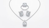 Cumpara ieftin SET BIJUTERII ARGINT 925 CU CRISTAL EMERALD CUT SI ZIRCONIU, LANTISOR, CERCEI, INEL