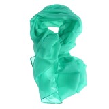 Esarfa turcoaz din matase 30 x 180 cm