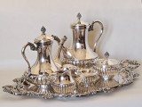 Magnific Set antic de cafea și ceai francez &ndash; Stil Neo-Regency/Rococo (circa 1890)