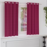 vidaXL Perdele cu perdele 2 pcs Roșu Vin 175 x 140 cm Poliester