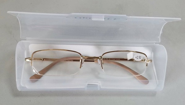 Ochelari de citit kcm rama metalica marimea +2.00