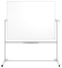 Tabla mobila NOBO Classic, otel emailat, 150x120 cm, magnetica, include marker si tavita, alb