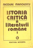 ISTORIA CRITICA A LITERATURII ROMANE VOL.1-NICOLAE MANOLESCU-294207