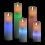 Cumpara ieftin Set lum&acirc;nări electrice cu LED și telecomandă, 5 buc., colorat