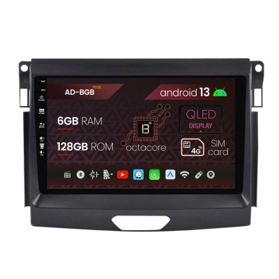Navigatie Ford Ranger (2015-2020), Android 13, B-Octacore 6GB RAM + 128GB ROM, 9 Inch - AD-BGB9006+AD-BGRKIT120 foto