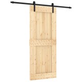 Cumpara ieftin Usa glisanta cu set de feronerie 85x210 cm, lemn masiv de pin