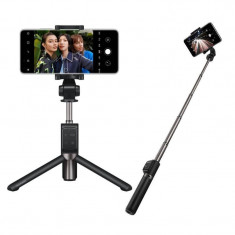 Trepied Huawei AF15 Pro functie selfie stick cu telecomanda Bluetooth, negru foto